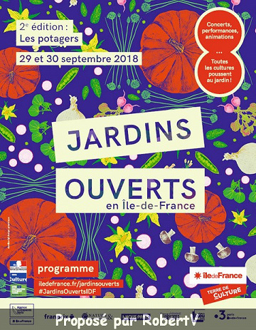 Jardins Ouverts en Île de France - 29-30 Septembre 2018
