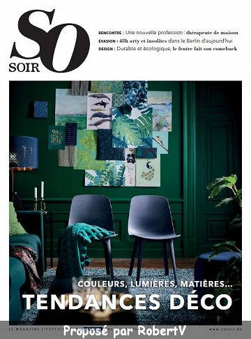 Tendances Déco (Magazine du "Le Soir") - Samedi 10 Novembre 2018