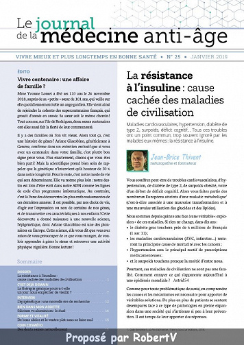 Le Journal de la Médecine Anti-Âge N°25 - Janvier 2019