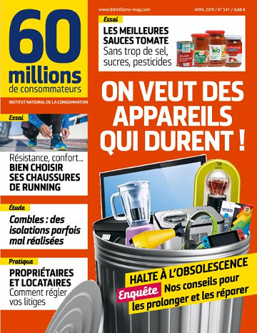 60 Millions de Consommateurs - Avril 2019