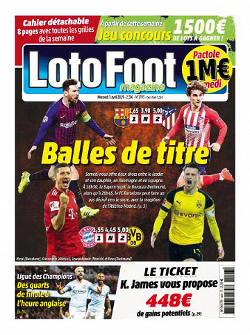 Loto Foot - 3 Avril 2019