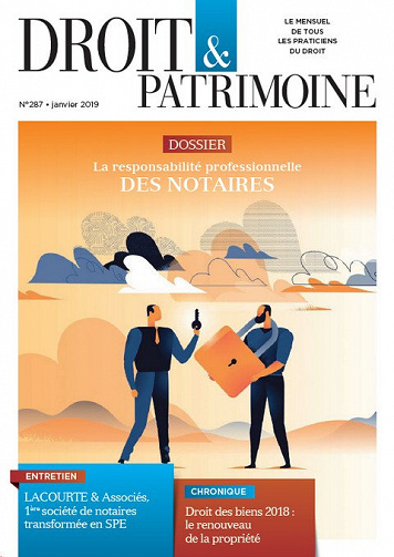Droit & Patrimoine N°287 - Janvier 2019