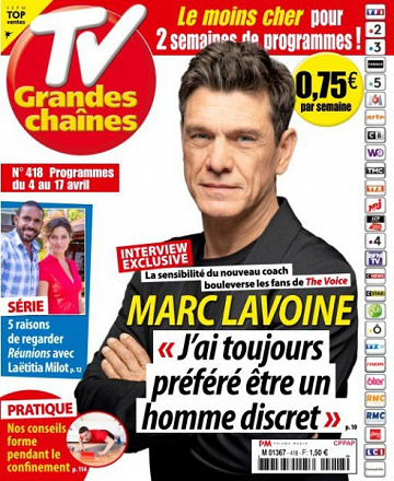TV Grandes chaînes - 4 Avril 2020