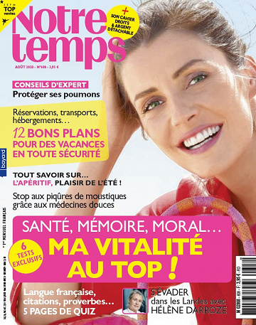 Notre Temps N°608 - Août 2020
