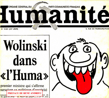 Wolinski dans l’Huma