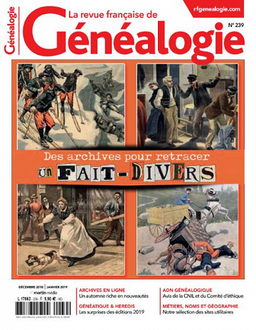 La Revue Française de Généalogie - Décembre 2018-Janvier 2019