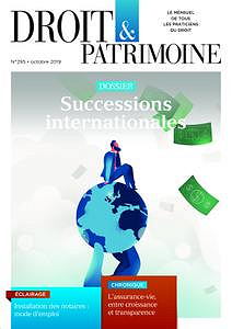 Droit & Patrimoine - Octobre 2019