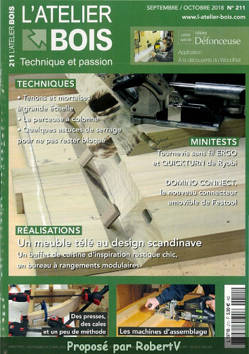 L’Atelier Bois N°211 - Septembre-Octobre 2018