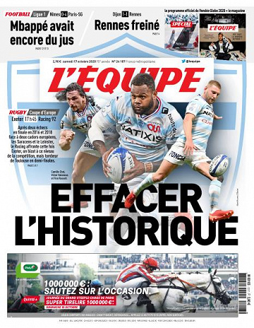 L’equipe du Samedi 17 Octobre 2020