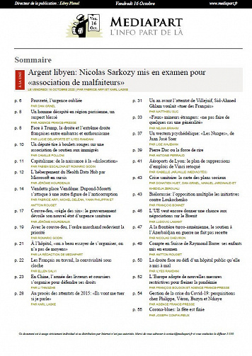 Mediapart - 16 Octobre 2020