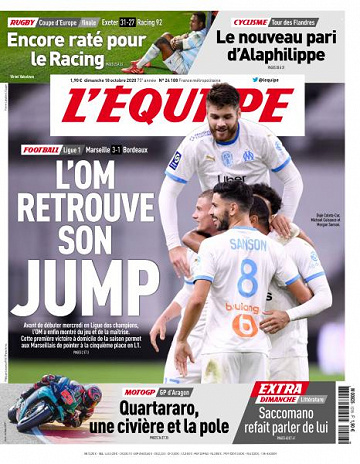 L’equipe du Dimanche 18 Octobre 2020