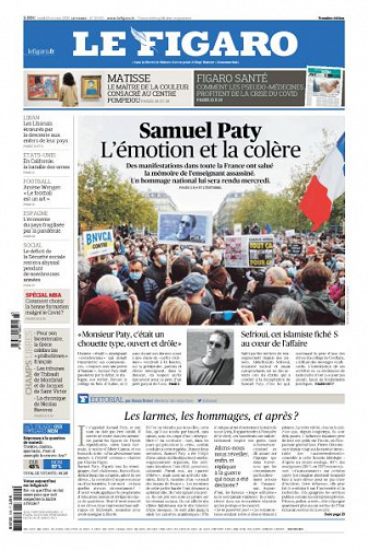 Le Figaro du Lundi 19 Octobre 2020