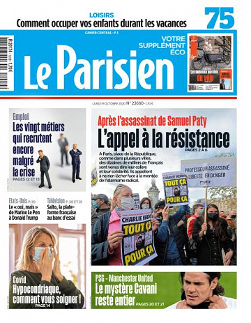 Le Parisien du Lundi 19 Octobre 2020