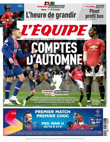 L’equipe du Mardi 20 Octobre 2020