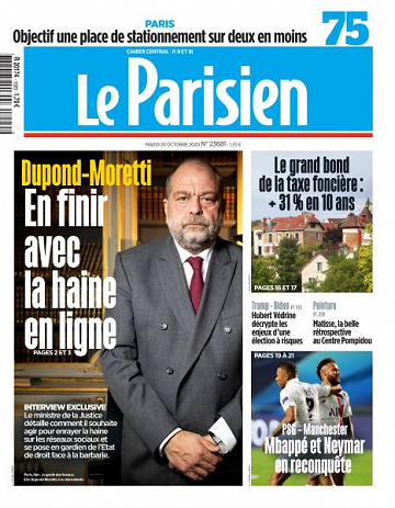 Le Parisien du Mardi 20 Octobre 2020
