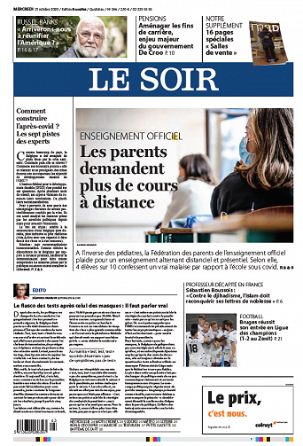 Le Soir Edition Bruxelles - Mercredi 21 Octobre 2020