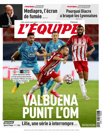 L’equipe du Jeudi 22 Octobre 2020