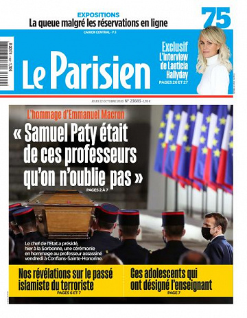 Le Parisien du Jeudi 22 Octobre 2020