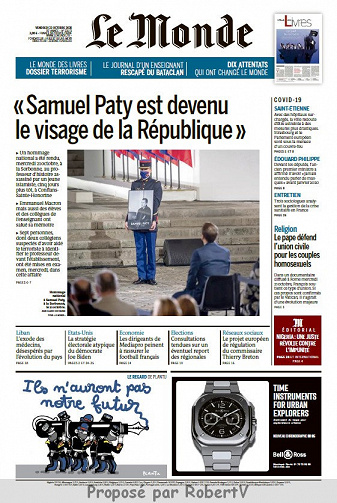 Le Monde - Vendredi 23 Octobre 2020