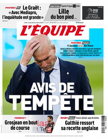 L’equipe du Vendredi 23 Octobre 2020