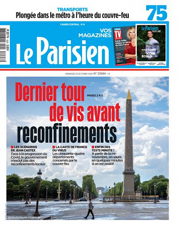 Le Parisien du Vendredi 23 Octobre 2020