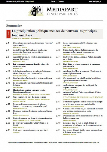 Mediapart - 22 Octobre 2020