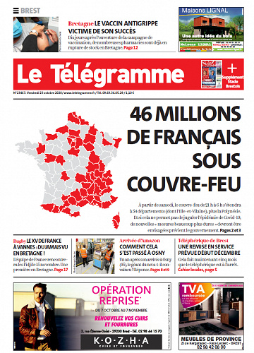 Le Télégramme Brest - Vendredi 23 octobre 2020