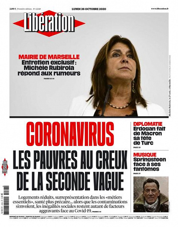 Libération du Lundi 26 Octobre 2020