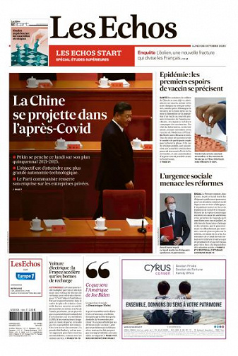 Les Echos du Lundi 26 Octobre 2020