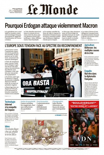 Le Monde du Mardi 27 Octobre 2020