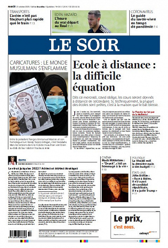 Le Soir Bruxelles + Wallonie - Mardi 27 Octobre 2020