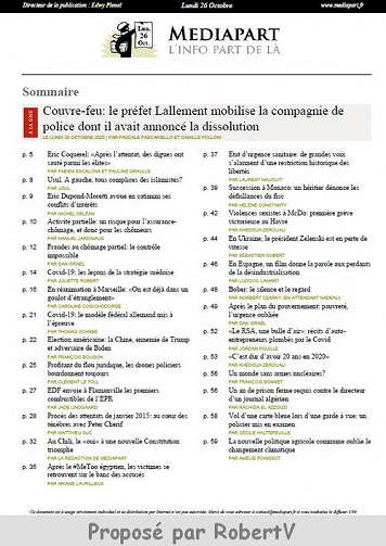 Mediapart - 26 Octobre 2020