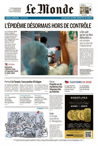 Le Monde du Mercredi 28 Octobre 2020