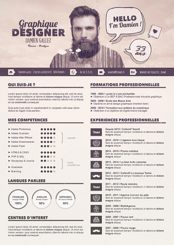 Tuto Gratuit : créer un CV graphique sous Photoshop