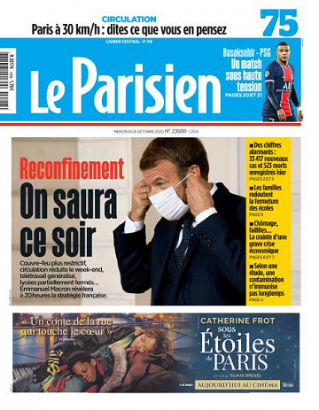 Le Parisien du Mercredi 28 Octobre 2020