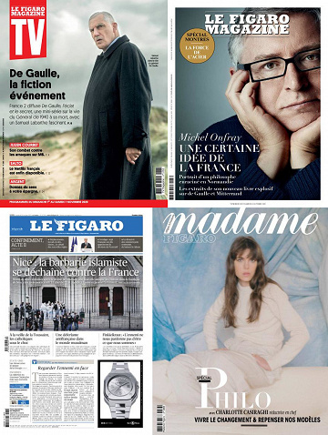 Pack Le Figaro et ses 3 suppléments - Vendredi 30 Octobre 2020