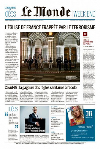 Le Monde du Samedi 31 Octobre 2020