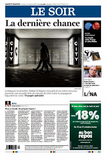 Le Soir - Bruxelles+Wallonie - Samedi 31 Octobre 2020