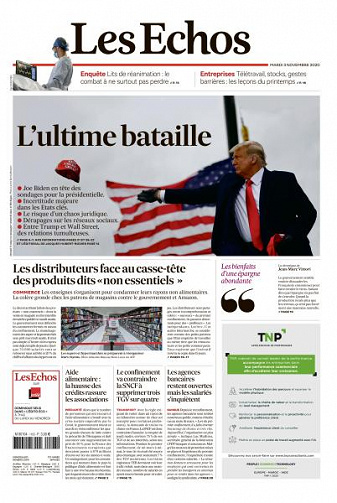 Les Echos du Mardi 3 Novembre 2020