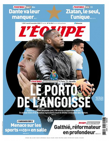 L’equipe du Mardi 3 Novembre 2020