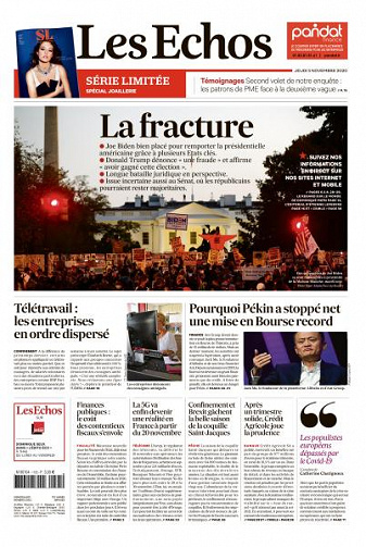 Les Echos du Jeudi 5 Novembre 2020