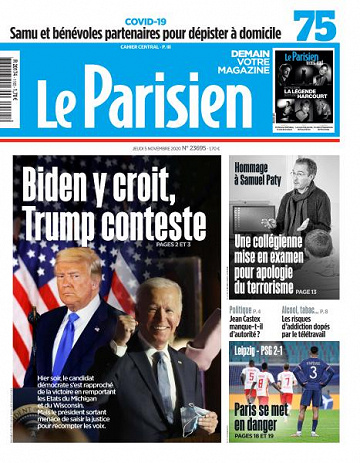 Le Parisien du Jeudi 5 Novembre 2020