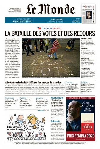 Le Monde du Vendredi 6 Novembre 2020