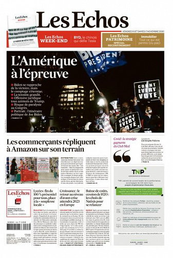 Les Echos du Vendredi 6 et Samedi 7 Novembre 2020