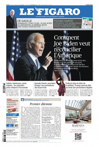 Le Figaro du Lundi 9 Novembre 2020