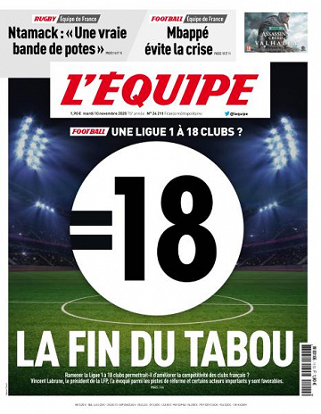 L’equipe du Mardi 10 Novembre 2020