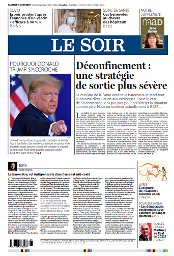 Le Soir Edition Bruxelles - Mardi 10 Novembre 2020