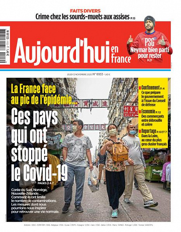 Aujourd’hui en France - 12 Novembre 2020