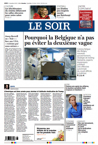 Le Soir Edition Bruxelles - Jeudi 12 Novembre 2020