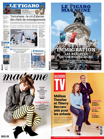 Pack Le Figaro et ses 3 suppléments - Vendredi 13 Novembre 2020